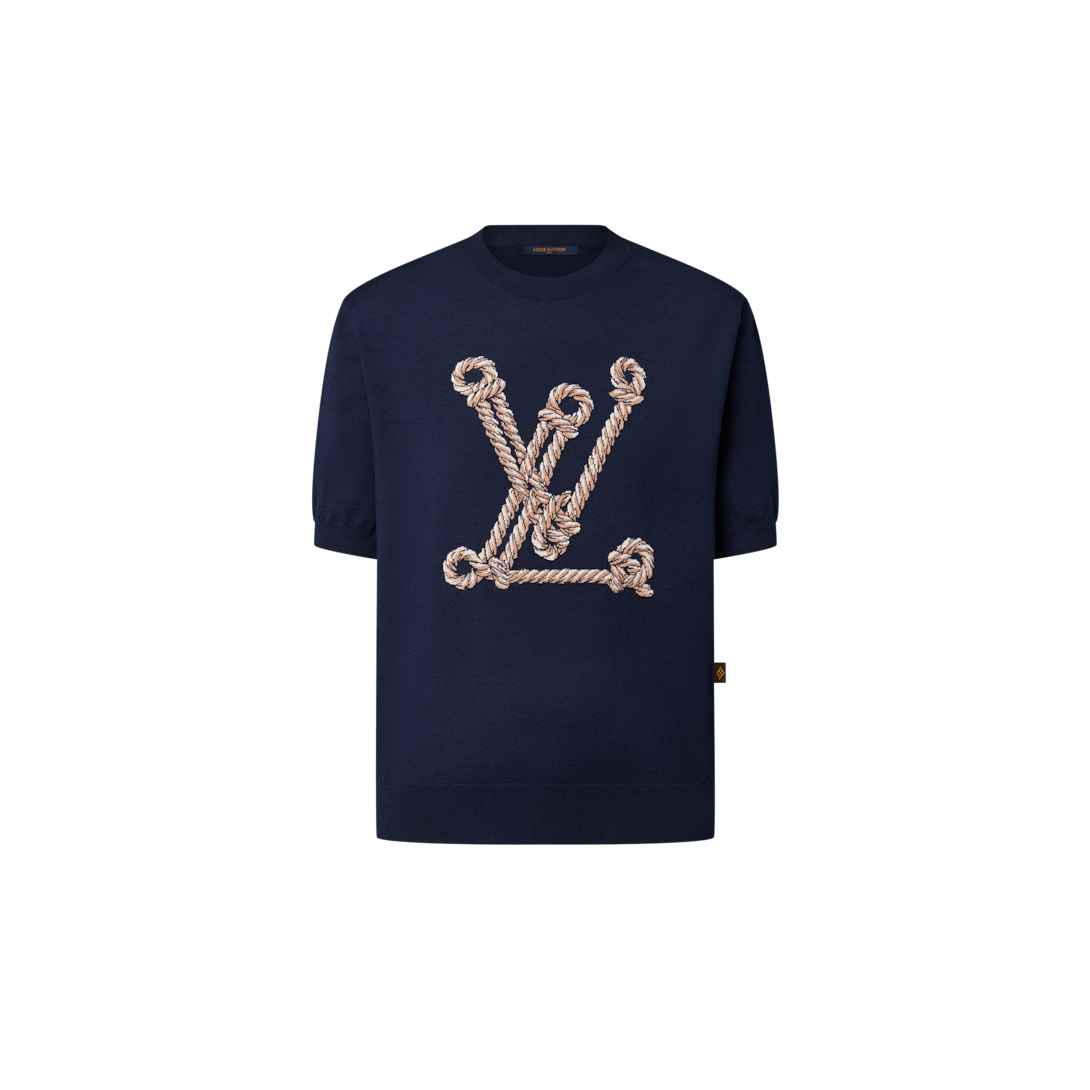 未使用級 現行 LOUIS VUITTON 膝丈 ワンピース 星柄 LVロゴ S